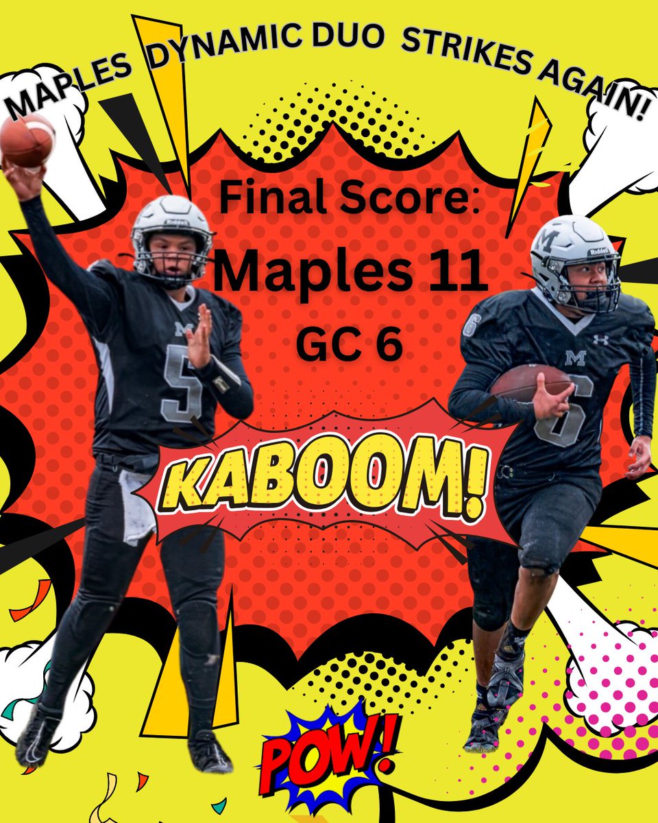 _MaplesFootball's tweet image. Another nail biter! Second half heroics need late in this one!!