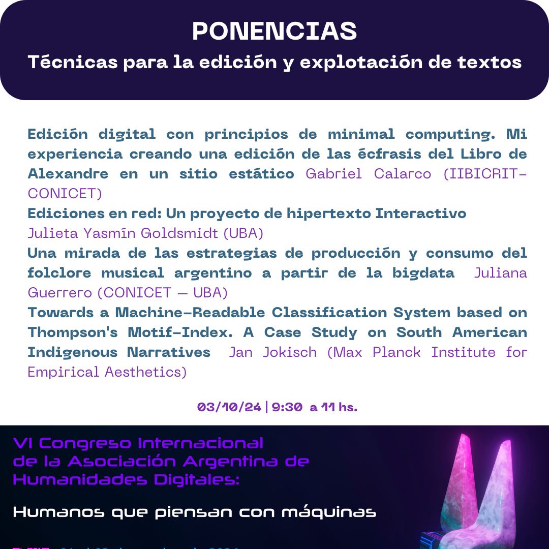 Asociación Argentina de Humanidades Digitales tweet media