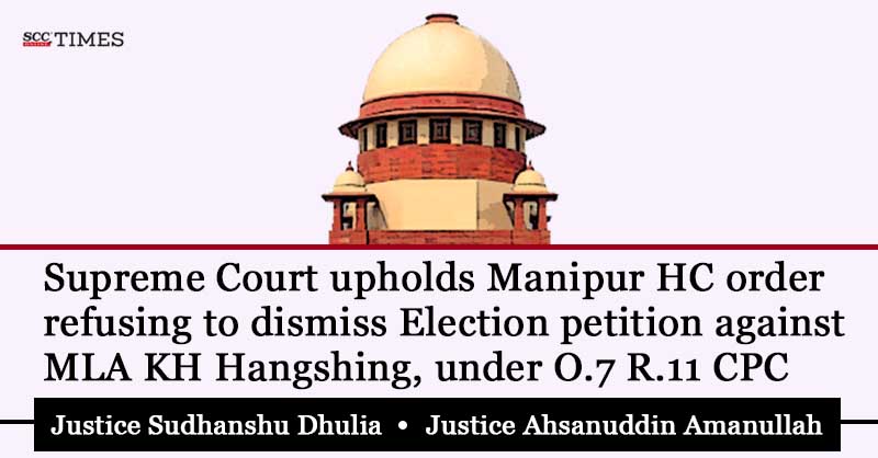 scconline_'s tweet photo. Supreme Court upholds Manipur HC order refusing to dismiss Election petition against MLA KH Hangshing, under O.7 R.11 CPC
#SupremeCourt #electionpetition #ManipurHighCourt #NominationPapers #nondisclosureofassets #OrderVIIRule11CPC #Rejectionofplaint #scconline #SCC #legalnews