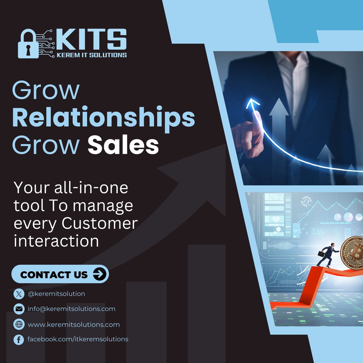 keremitsolution's tweet photo. Boost customer relationships by 30% and increase sales by 50% with our powerful CRM! Save $2,000+ monthly with automation tools. Limited-time free consultation! Visit https://t.co/4VyvHvB41g now! https://t.co/psKNY04fdF