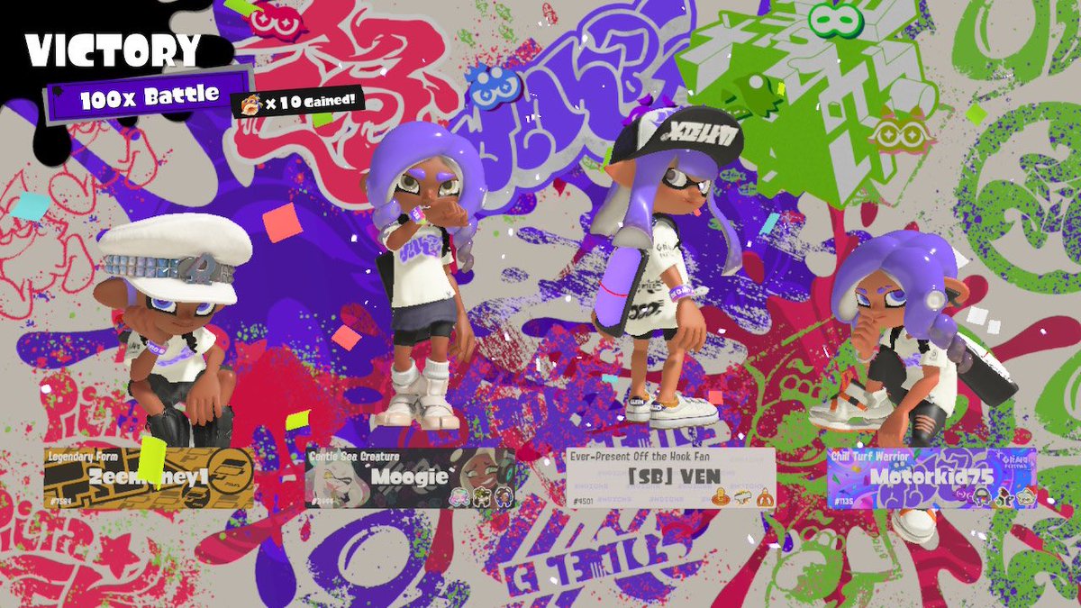 someotherven's tweet photo. JUST WON A X100 FOR TEAM PRESENT W TEAM🎉 🩷💚🩷💚thank you all for making this feat fun! LIVE IN THE MOMENT! 🩷💚🩷💚🩷#Splatfest #Splatoon3 #teamshiver #スプラトゥーン3 https://t.co/3QtZxY2H4A