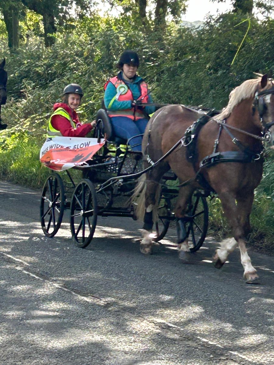 Joined local riders today for ⁦<a href="/passwideandslow/">Pass wide and slow</a>⁩ campaign to get drivers to slow down to 10 mph and give as wide a berth as possible when passing horses. Very sorry to hear about recent accidents……action clearly needed.
