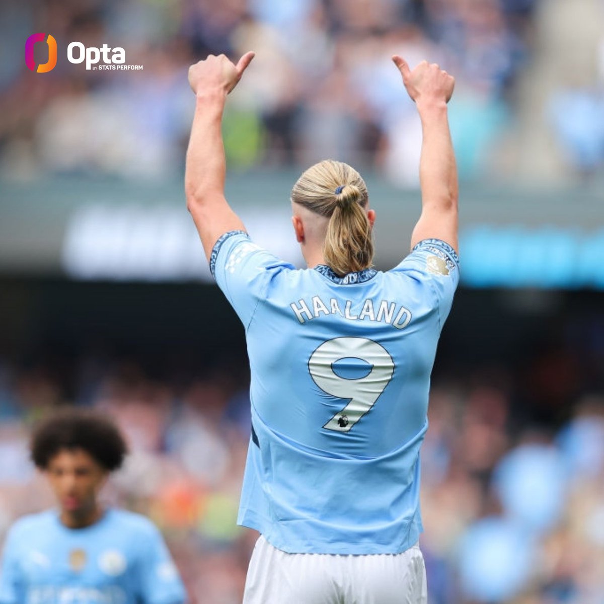 9 - Erling Haaland has scored nine goals across Manchester City’s first four league games this season – the most of any player in the opening four matchdays of a Premier League campaign (overtaking Wayne Rooney in 2011-12 - eight in first four). Unstoppable.