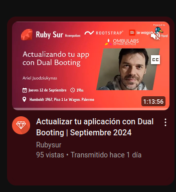 matiasmasca's tweet photo. - Qué planes para este Sábado a la siesta?
-- cafecito y ver la charla de @arieljuod en la ultima meetup de @rubyargentina #RubySur #RubyRocks https://t.co/ytBmTjDxGI