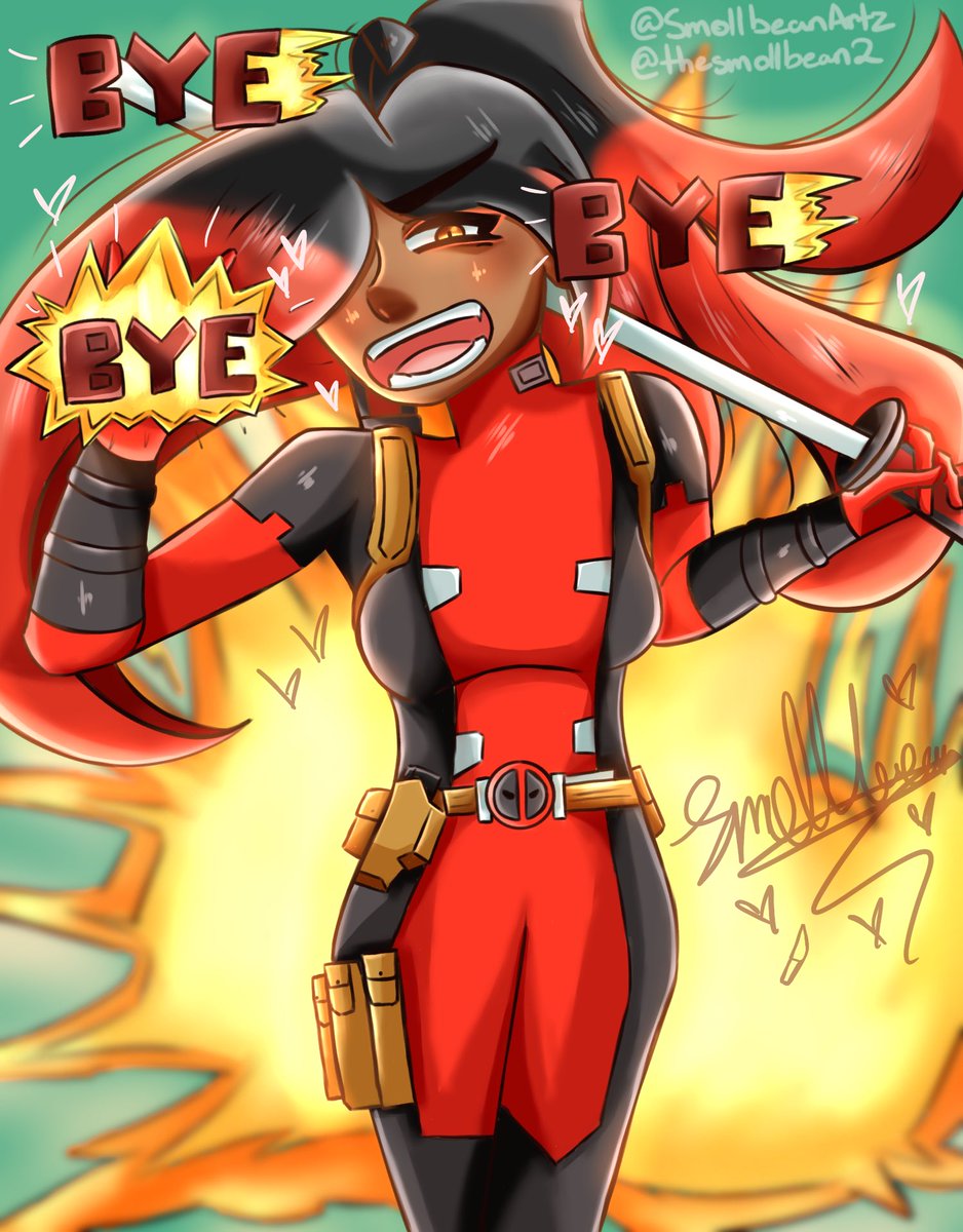 Thesmollbean2's tweet photo. I WOKE UP AND MY OC TURNED INTO DEADPOOL 😱(NOT CLICKBAIT)(SO REAL) https://t.co/05zndFA6Pl