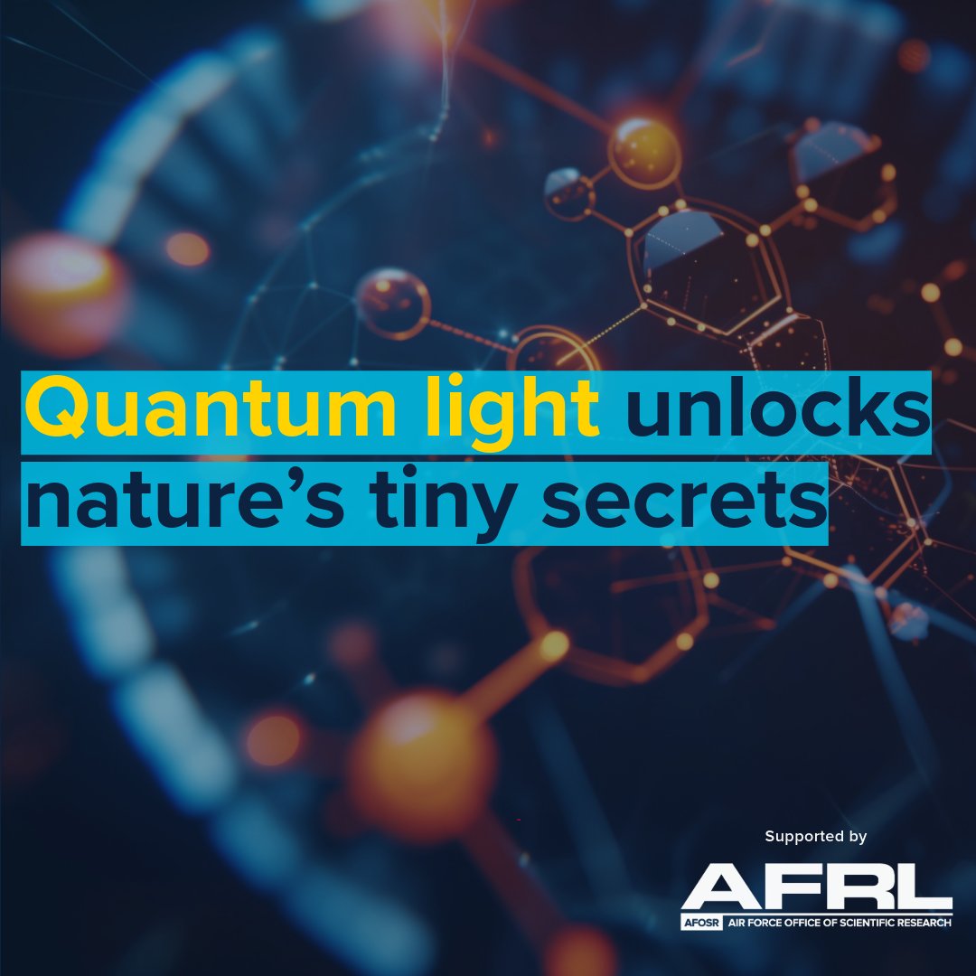 AFOSR's tweet image. 🔬 AFOSR-supported quantum research @UMich unlocks nature&apos;s tiniest secrets! 🔎 Scientists use quantum light to see individual molecules in action. 🚀 This could revolutionize drug discovery and materials science! news.umich.edu/quantum-light-… #QuantumBreakthrough #AFOSRSpaceResearch