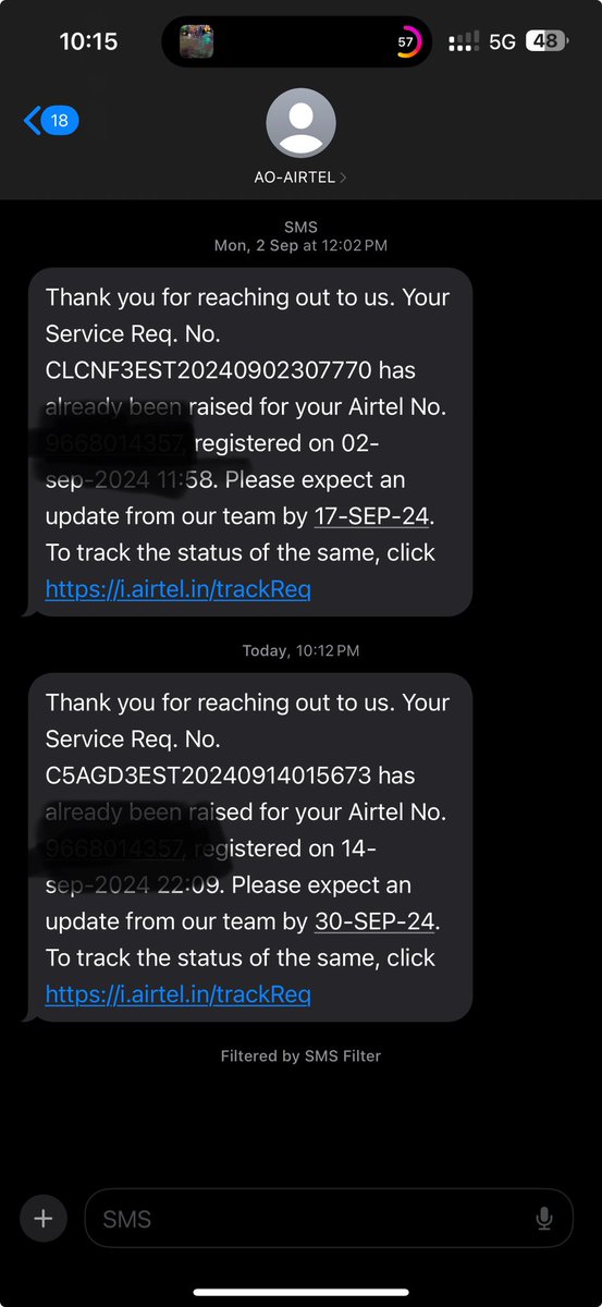 kumarbikash2013's tweet photo. I raised a complaint to Airtel for network issues for no network. Airtel closed my ticket by saying u consumed your daily data pack .. I don’t know what they want to say . It’s like if I go from my home 10km away and consume still they think they resolved issues lol 😝 @airtel https://t.co/b9221li8VT