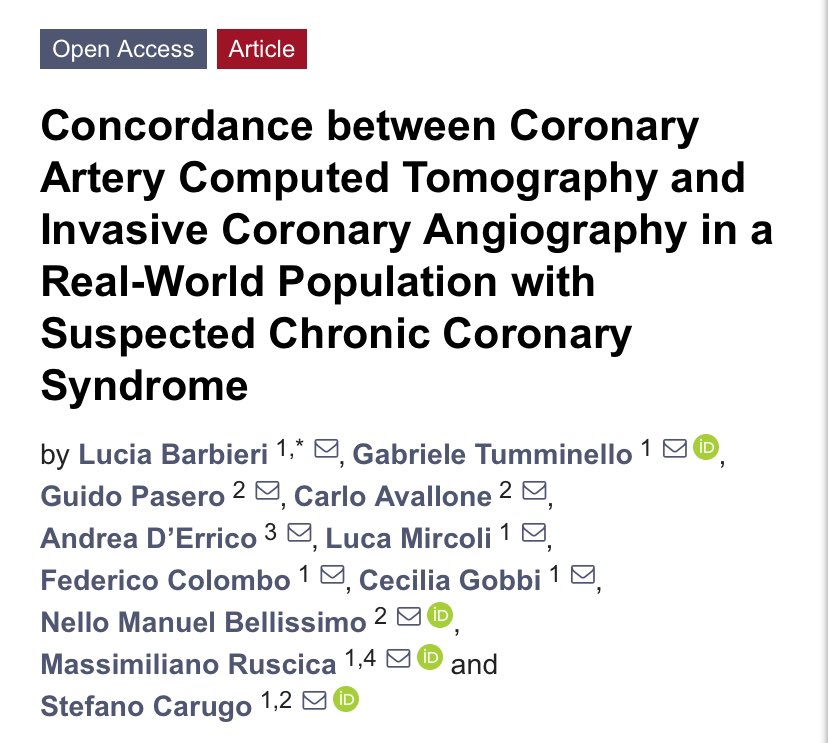 The effectiveness of CCTA in detecting coronary artery disease compared to coronary angiography varies depending on the centers where the analyses are conducted mdpi.com/2075-4418/14/1… <a href="/AtheroMad/">AtheroMad</a> <a href="/stefanocarugo/">Stefano Carugo</a>