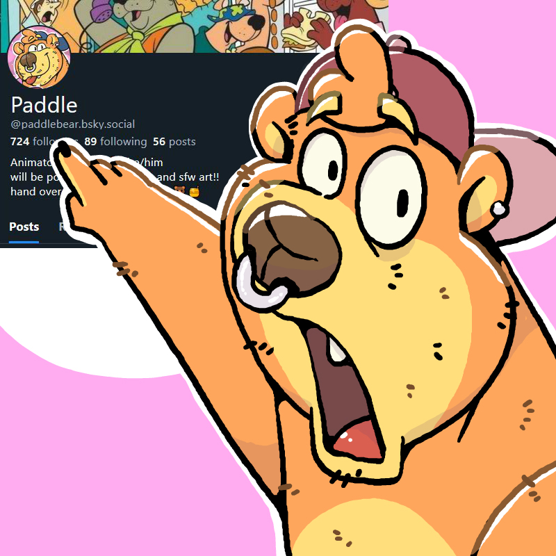 hey!! 

so now that bluesky has video, I'm gonna be uploading a buncha my stuff over there too 🐻✌✨

🦋 bsky.app/profile/paddle…