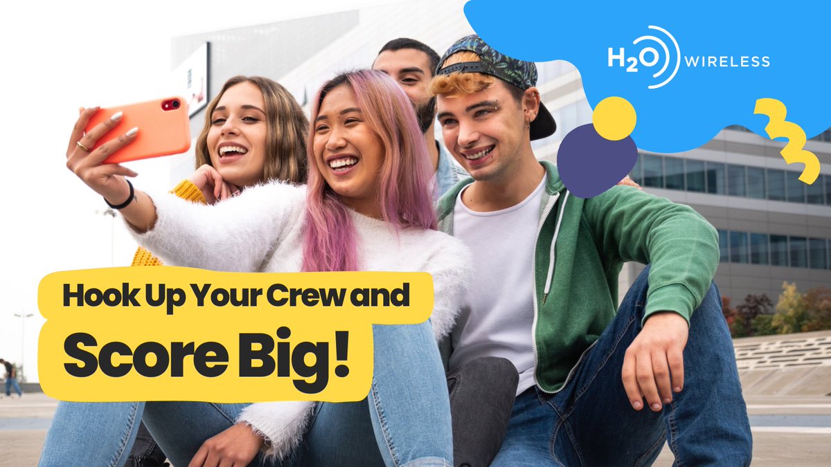 H2OWireless's tweet image. Your squad deserves a wireless upgrade! Refer up to 10 friends a month and pocket up to $2,400 a year with H2O Wireless. That’s right, $20 for you and $20 for them. Let’s get that money! Go to h2owireless.com/refer-a-friend and click on “Refer Now.” #H2OWireless #FreeMoney 🤑