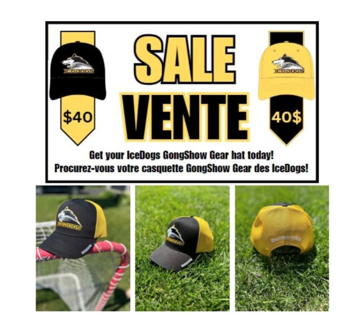CassEmbIcedogs's tweet photo. Get your limited edition IceDogs GongShow Gear hats! 
Casquette GongShow Gear des IceDogs en édition limitée! 
Order here/commande ici: https://t.co/zp1pRH3aWt
E-transfer to/virement électronique à icedogstreasurer1@gmail.com 
Password/Mot de passe: 24icedogshat25 https://t.co/QywEblbGSV