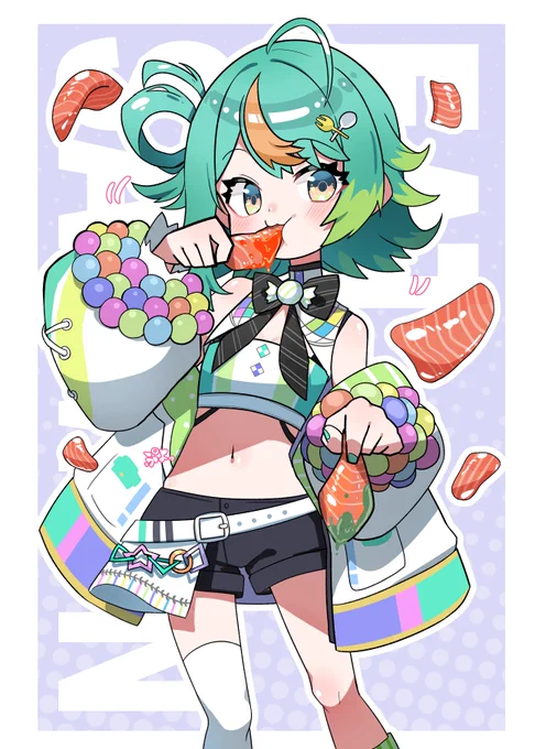 サーモン2kgをほとんど一人で一食で食べる子.....#ぷぷぷぎゃらり 