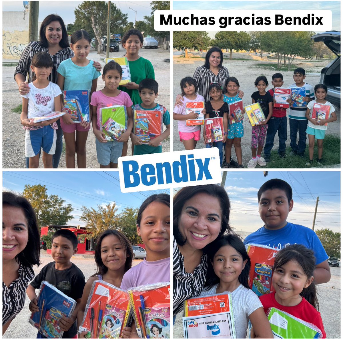 BrendaM75433205's tweet photo. Trabajando en equipo con empresas socialmente responsables, gracias BENDIX Acuña por la donación de útiles escolares 🫶🏻. 
#Acuña  #Coahuila #Bendix #MiPasionEsAyudar https://t.co/Z9YCckZu4S
