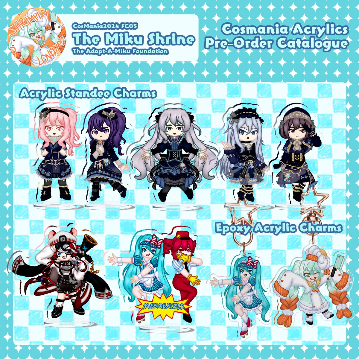 SFMoonlightFox's tweet photo. Gabagool The Miku Shrine will be at Cosmania 2024 and I will be opening pre-orders for some of my new merch!

I will be releasing Acrylic Standees this time and each purchase will come with some bonuses

Pre-order through this link:
https://t.co/AwT9gL6KOE https://t.co/WEjg4ajdoj