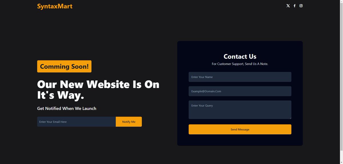 SyntaxMart's tweet image. Modern contact page design using Tailwindcss
#TailwindCSS #ContactForm #ModernDesign #Responsive #WebDesign #UIUX #FrontEnd #CSSFramework #ContactUs #ResponsiveDesign
checkout the article: syntaxmart.com/tailwind-css-c…
website link: syntaxmart.com