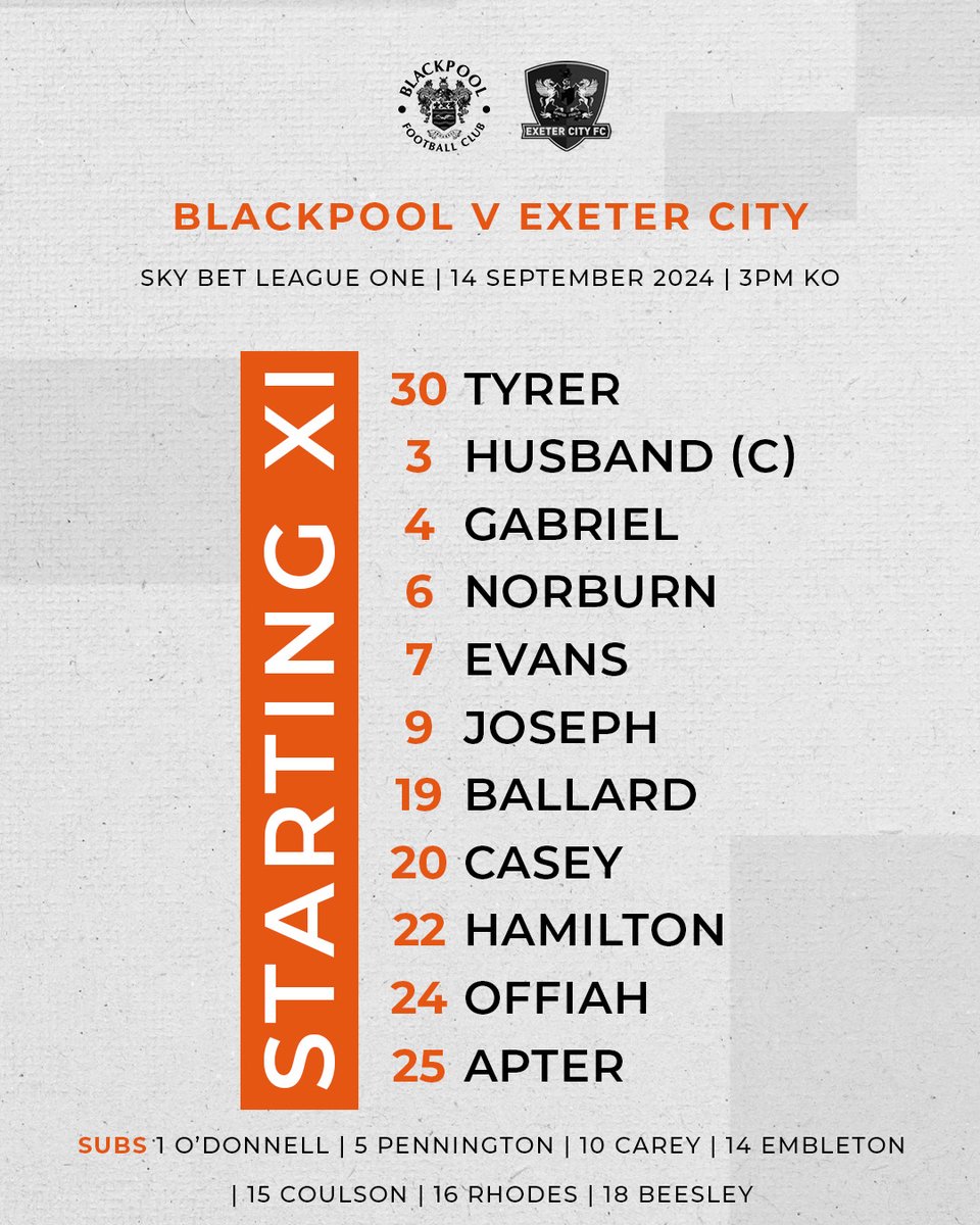 BlackpoolFC's tweet photo. 📋 This is how Steve Bruce lines up his team for his first game in charge.

🍊 #UTMP https://t.co/5m8UBke0vH