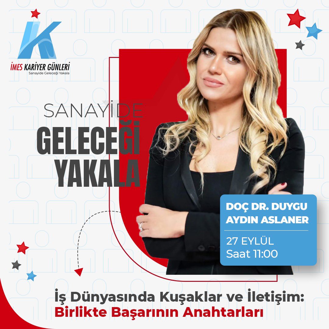 daydinaslaner's tweet photo. 27 Eylül 2024 tarihinde İMES Kariyer Günleri’nde @imeskariyer günlerinde olacağım✨ https://t.co/FLjaupFKmv