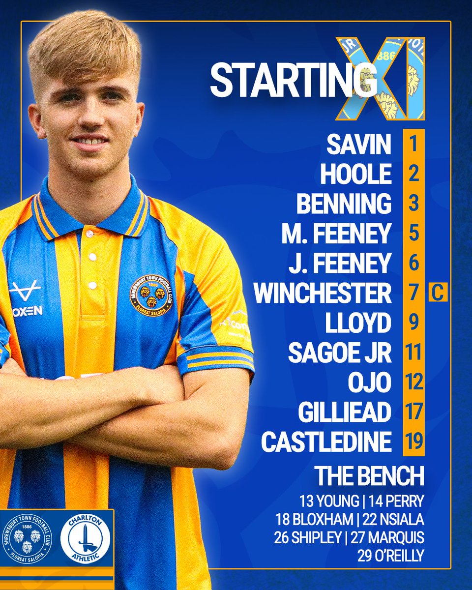 📋TEAM NEWS IS IN! 

🔷🔶 #Salop