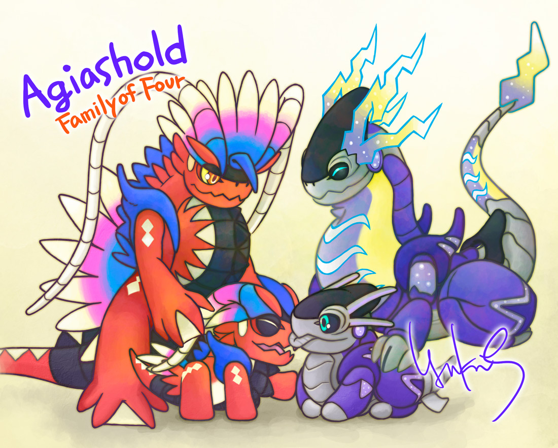 イッカアギャス
4ひきかぞく

コロコロしてちっちゃい子たちが子供のようで。
尻尾が短いのがほんとにかわいい.....