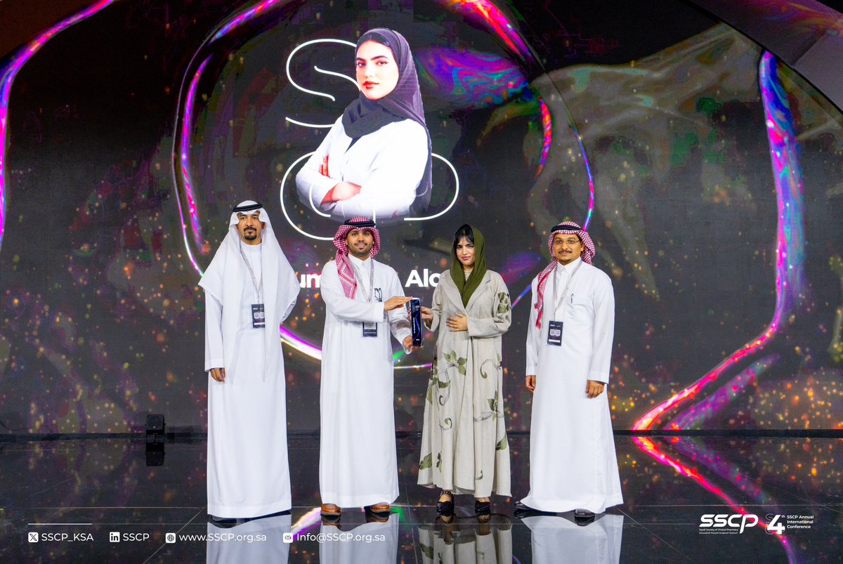 SSCP_KSA's tweet image. We would like to thank Dr. Summya Alomar for her exceptional efforts and remarkable contributions as project manager🌟
#SSCP24 #InfiniteKnowledge