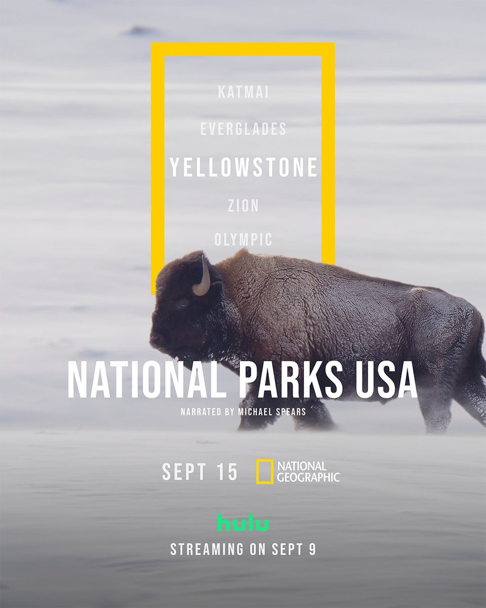 ImagesInSound's tweet image. Explore the misty forests of Olympic and volcanic wonders of Yellowstone in the next episodes of National Parks: USA! 🌲🦬 Experience these iconic landscapes and wildlife, premiering Sept 15th on National Geographic! 🏞️ #NationalParksUSA

#imagesinsound