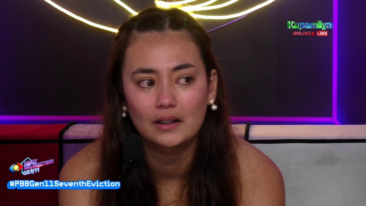 PBBabscbn's tweet photo. "The guilt ko sa sarili ko Kuya is 'yung nasaktan ko si Fyang." - Jas #PBBGen11SeventhEviction https://t.co/mad4e94Psm