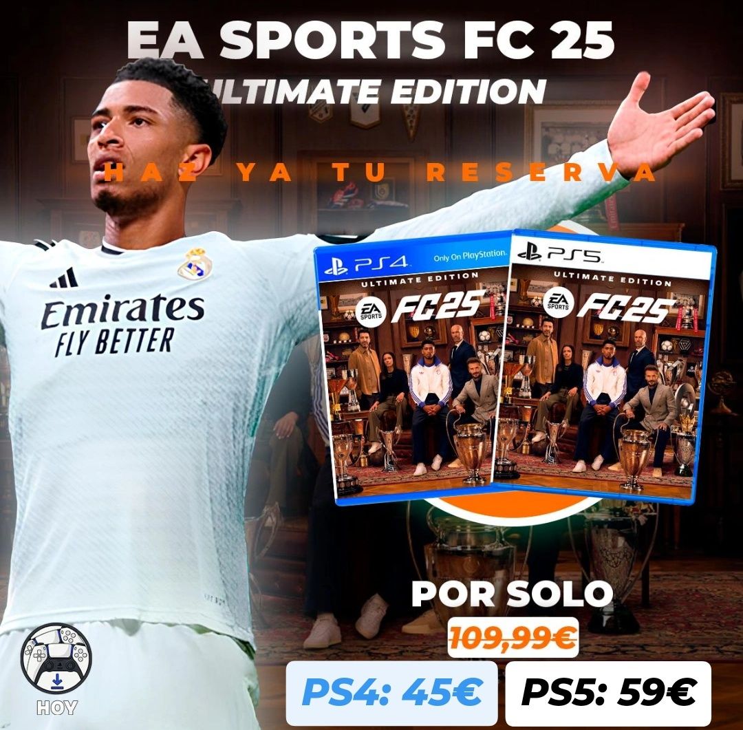 ¡SE ACABA ESTA OFERTA DE EAFC25! ⚽⚽⚽

ÚLTIMAS UNIDADES 🕗🕗🕗 DESPUÉS LOS PRECIOS SUBEN ↗️🆙
Pagas este precio y... ¡Nada más! 🎉

EA SPORTS FC 25 ⚽
Juego completo por sólo 45€ 🎮
En Castellano 🇪🇦
Oficial y con garantía ✅

Preguntas o preguntas por Mensaje 📩 
#EAFC25