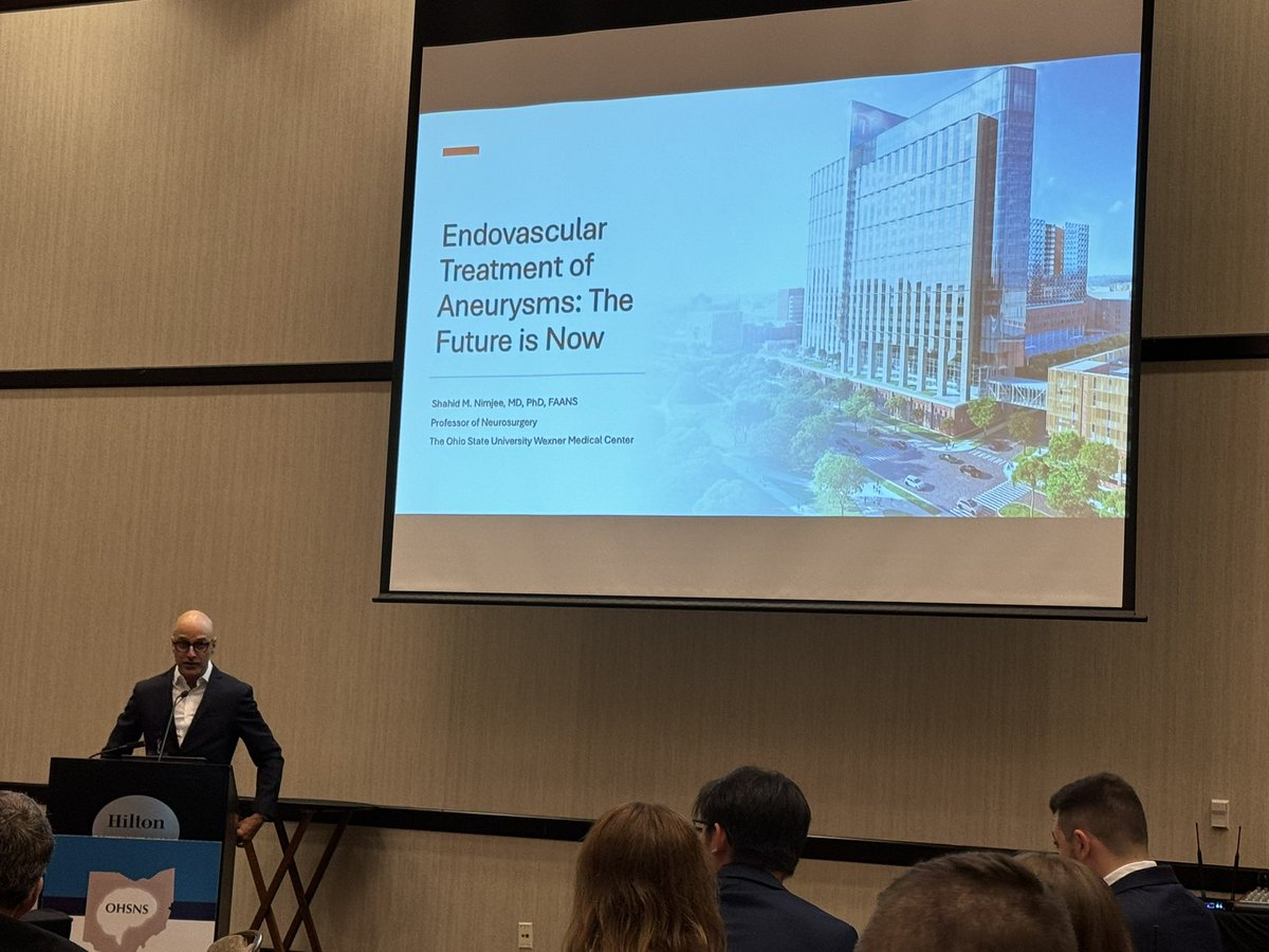 Ohio State Neurosurgery Residency (@neurosurgeryosu) on Twitter photo Here is <a href="/ShahidNimjee/">SHAHID NIMJEE</a>, one of OSU’s dual trained vascular experts, giving a talk at the OHSNS annual meeting on the endovascular treatment of aneurysms. Here is <a href="/ShahidNimjee/">SHAHID NIMJEE</a>, one of OSU’s dual trained vascular experts, giving a talk at the OHSNS annual meeting on the endovascular treatment of aneurysms.