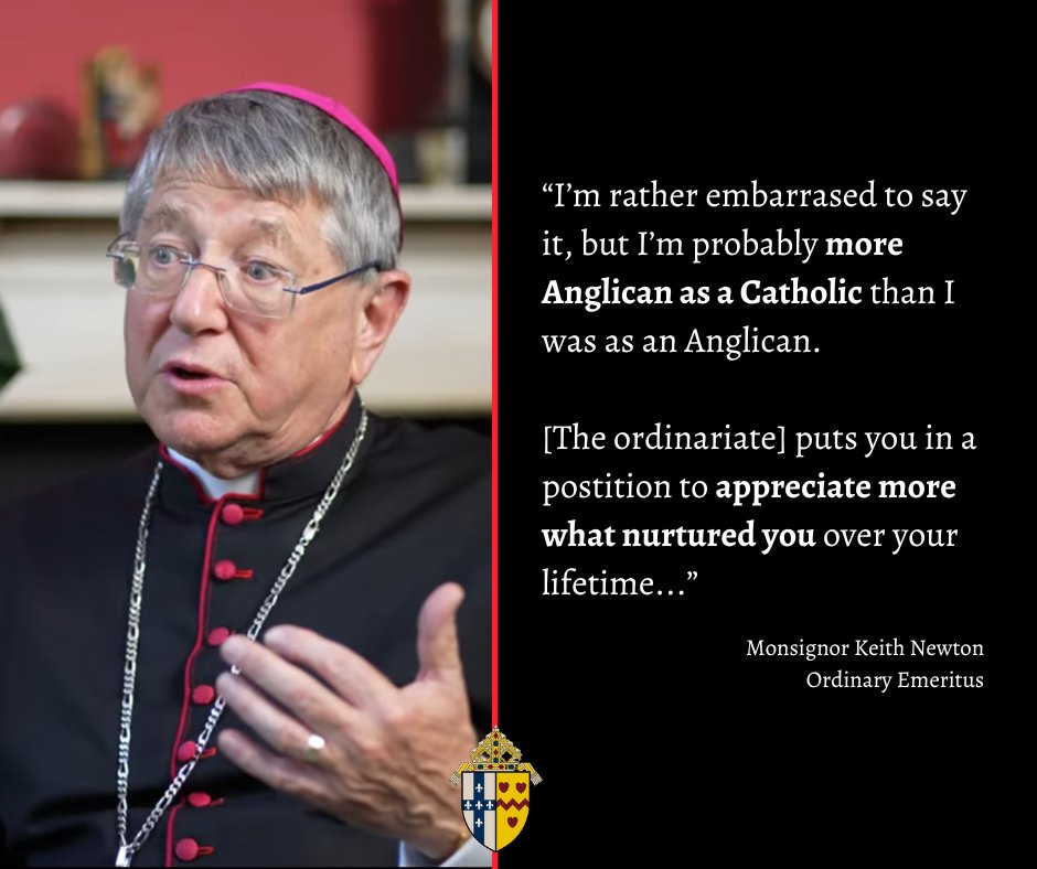 📷 Did you catch Monsignor Keith Newton's 'exit interview' with the Anglicanorum Coetibus Society? In it he talks about the first decade or so of the life of the Ordinariate and his excitement about the future. Watch it all here: youtube.com/watch?v=cSbHN2…
