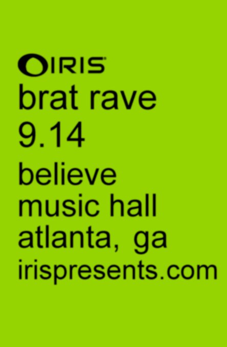 BRAT RAVE TONIGHT!! Get last minute tickets 🎟️ @irispresents   https://t.co/Gdzpl4Q7JD https://t.co/
