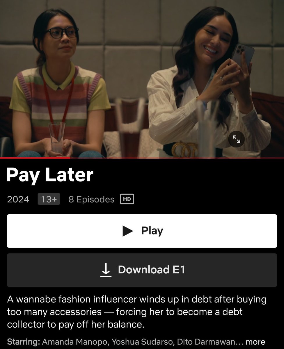 HabisNontonFilm's tweet photo. Amanda Manopo jadi kakaknya Fajar Sadboy di series PAY LATER. Sungguh kombinasi yang sangat wild 😲

Dia kelilit pinjol, padahal kerja di kantor pinjol 😭 https://t.co/HvT7KCd4xw