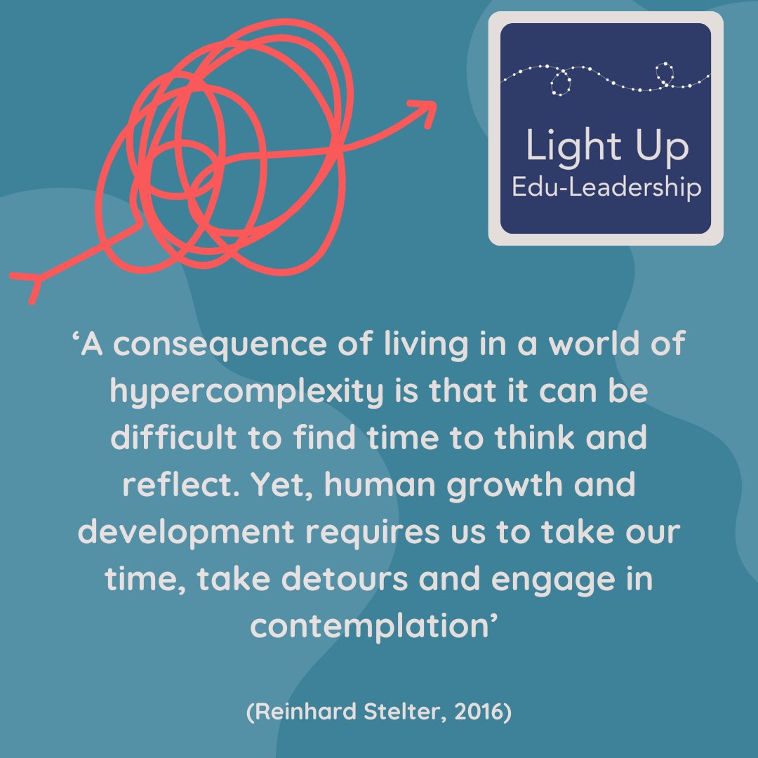 #Schoolleadership can feel hypercomplex with the constant rush to keep up. 

⏳ Quick decisions often lead to more work and less satisfaction. 

🌪️ Instead, a moment to pause and reflect can provide deeper insights and clarity. 

🌟 Looking for a supportive space to think? DM! 📬