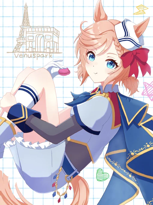 #皆さんラフと塗った後を見せてくださいどんどん消してっちゃうんだけど、これなら少し残ってたヴェニュスパーク! 