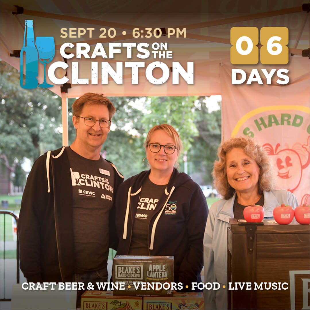 Samples from <a href="/AscensionBrewCo/">Ascension Brewing Co</a>, <a href="/BellsBrewery/">Bell's Brewery</a>, Blakes Hard Cider, GravCap Brewing Co., <a href="/Griffinclaw/">Griffin Claw Brewing</a>, <a href="/LoadedDiceBrews/">Loaded Dice Brewery 🎲</a>, <a href="/MillsBeer/">Rochester Mills Beer</a>, Tennerra Winery, and Cellar 104 are included with your ticket to Crafts on the Clinton! 

Register now at crwc.org/crafts.