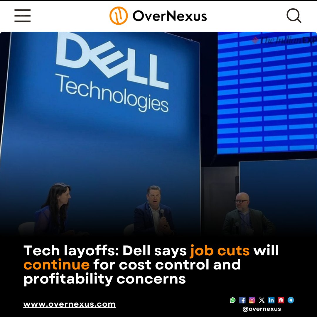 overnexusbiz's tweet image. Dell Technologies is set to reduce its workforce in the fiscal year ending in February 2025 to control costs amid concerns about declining demand for PCs and low profitability of AI-optimized servers. 
.
#OverNexus #BusinessNews #Dell #layoffs2024 #DellTechnologies