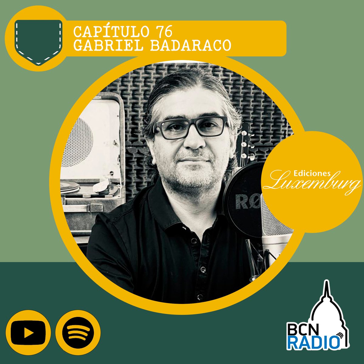 EdeBolsillo's tweet photo. 🎥 En este episodio, Gabriel Badaraco nos cuenta sus comienzos como librero en la emblemática Liberarte y su camino hasta ser editor en Ediciones Luxemburg. 📚✨  
¡No te pierdas esta charla!  
 
🔗 YouTube 
https://t.co/2OjV4heL2f)  
🎧 Spotify 
https://t.co/9PqM9ntv7U https://t.co/IA2exMwc7q