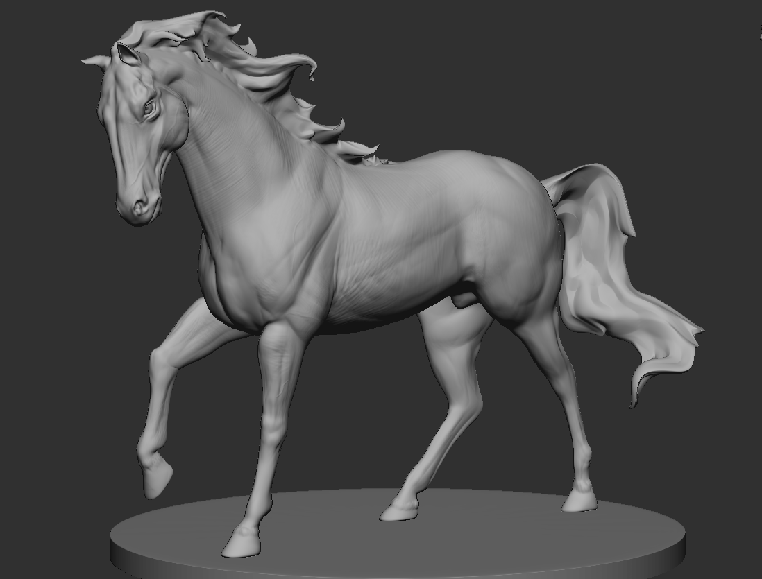 anonemus3d's tweet image. quick morning horse sketch 
#zbrush #sculpting #horse #figurine