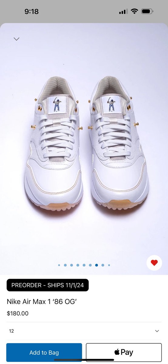 jBosston617's tweet photo. @snkr_twitr Eastside Golf Air Max 1 86 OG up for pre order… they looking nice with the changeable swooshes https://t.co/z1s2RlOmhe