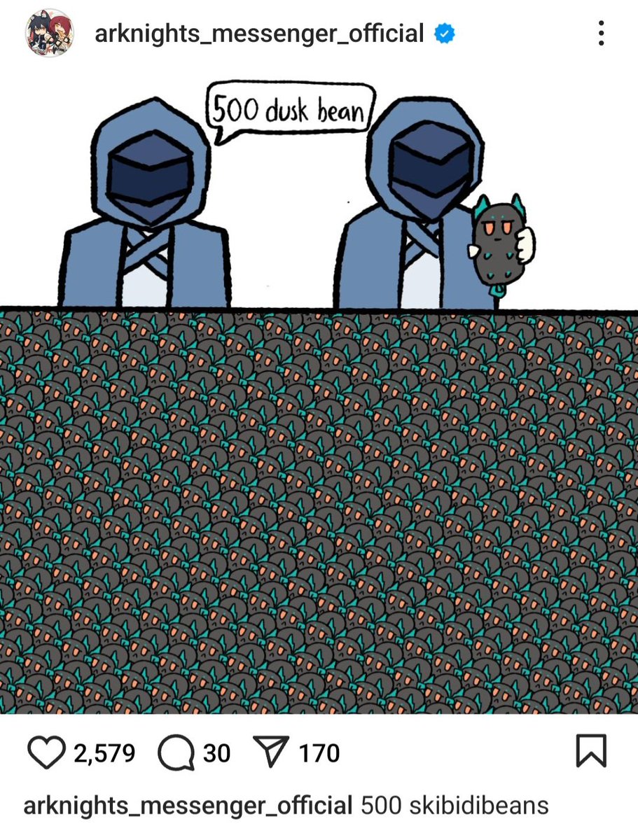 thank you again arknights_messenger_official for posting my silly art (* >ω<)

500 skibidibeans tho (ﾟーﾟ*)