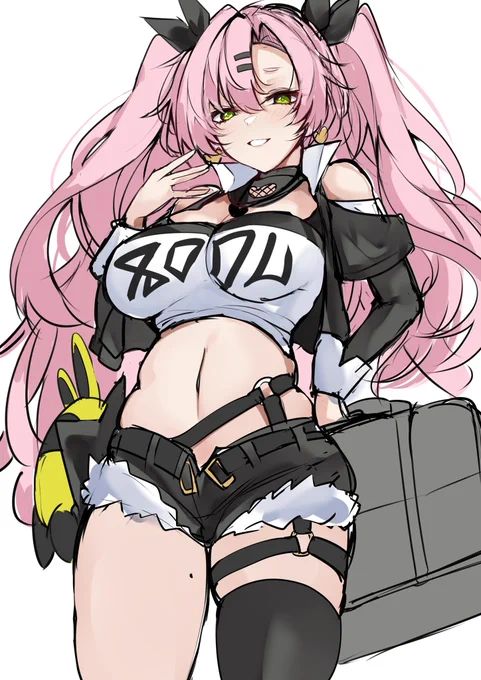 少し前に描いたニコちゃんのラフの全身上げときます 