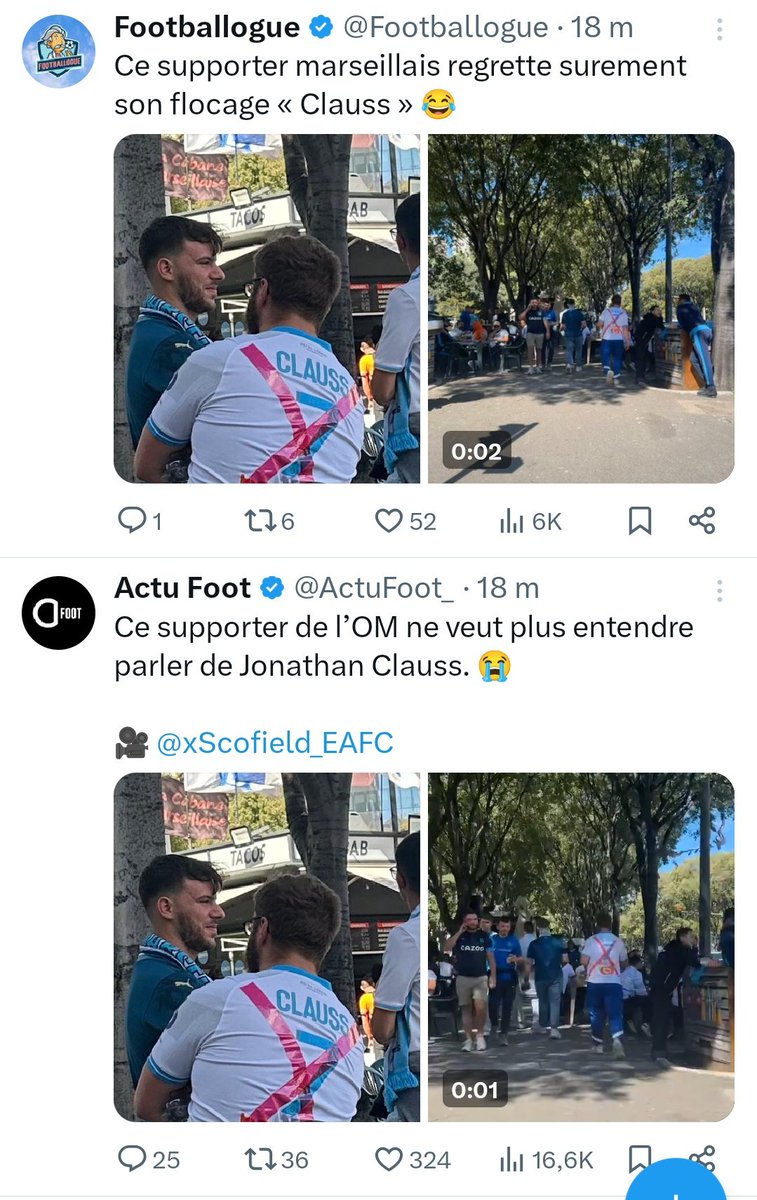 Pas compris ce que voulait ce supporter marseillais il aurait fallu un troisième tweet d'affilée