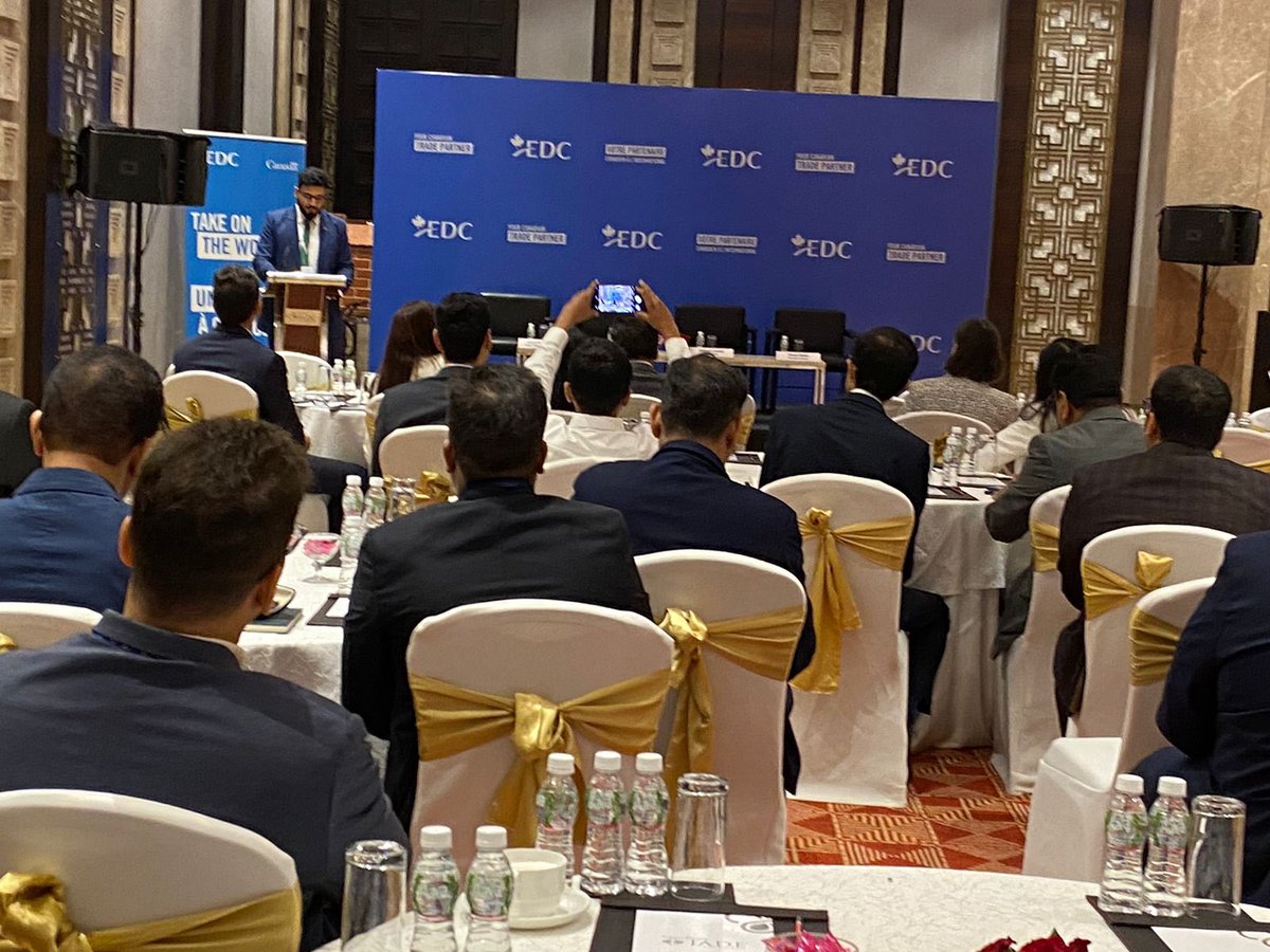Thrilled to connect with 🇨🇦 exporters, sector leaders and partners at EDC’s 3rd Trade Ecosystem Open House in Mumbai. #India is a key market for trade and investment, and an engaged Canadian trade ecosystem is an essential ingredient for a successful #IndoPacific strategy.