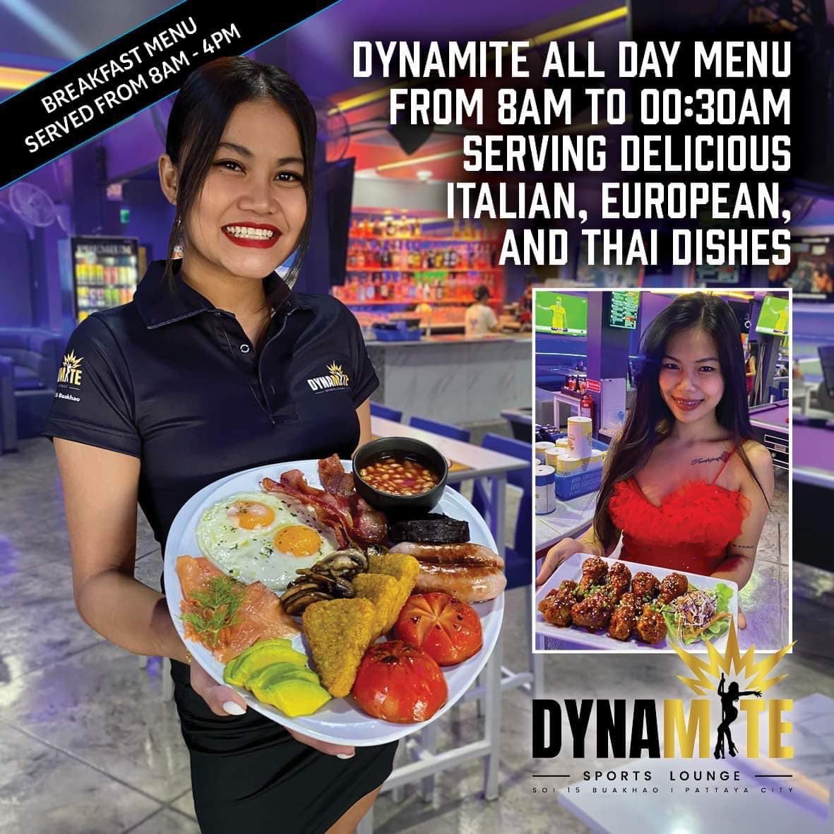 DynamitePattaya's tweet photo. Dynamite Sports Lounge ⚽️ - The only place to watch Live Sports - #Dynamite #sportsbar #pattaya #pattayanightlife 🥰 https://t.co/aM5q5P3qnK