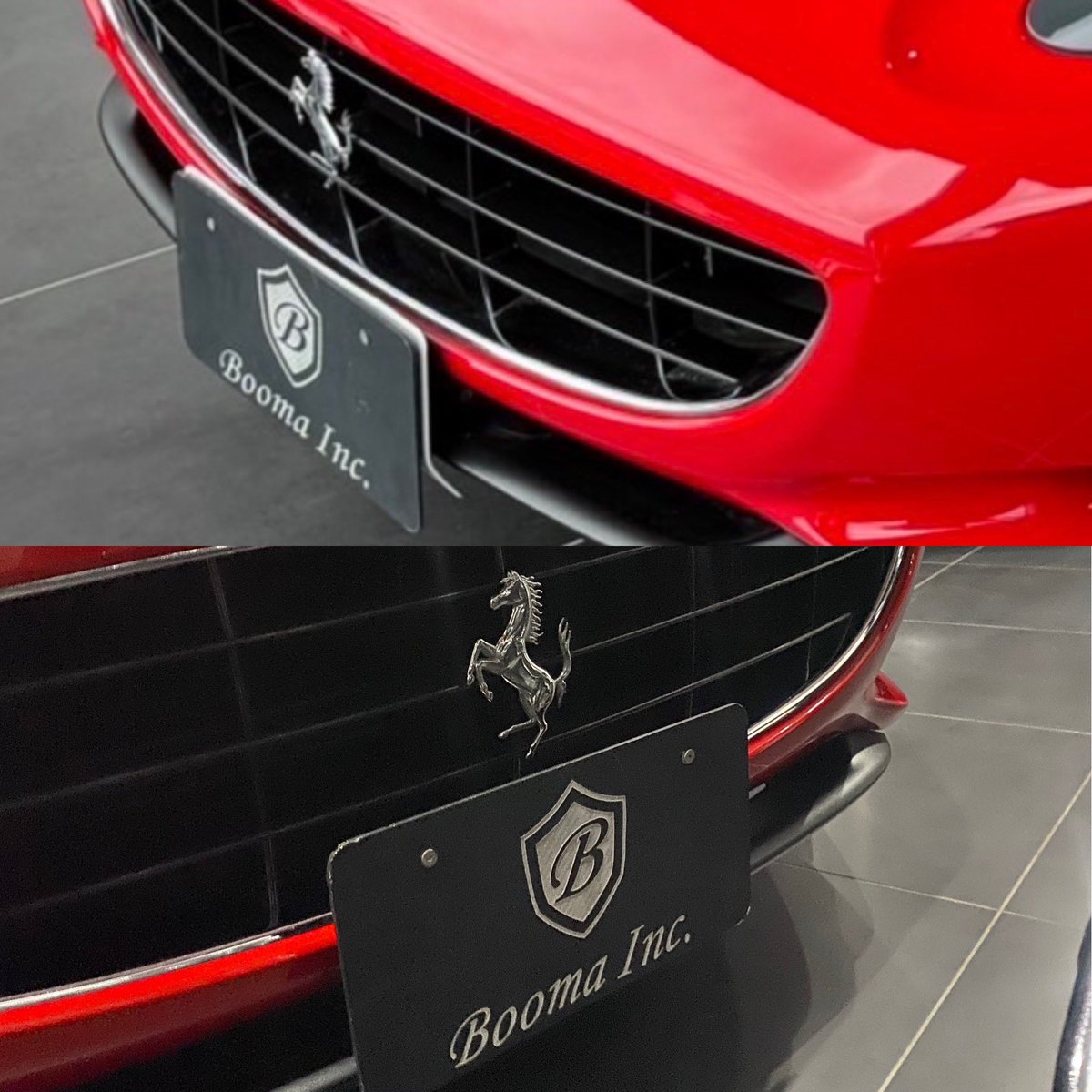 atsu_sales's tweet photo. フェラーリカリフォルニアあるある。日本のナンバーはバンパより下にはみ出す分輪止めで曲げがち…ということで今回販売車両はアルミプレートで少し上にオフセットしつつも跳ね馬に被らない絶妙ラインへ少しだけサービス加工させていただきました😌マニアック笑
#フェラーリ #カリフォルニア https://t.co/IGwEvuKfDc