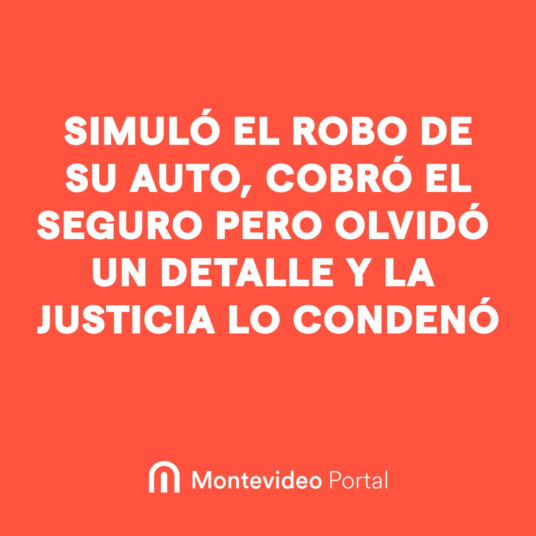 portalmvd's tweet photo. SIMULÓ EL ROBO DE SU AUTO, COBRÓ EL SEGURO PERO OLVIDÓ UN DETALLE Y LA JUSTICIA LO CONDENÓ

El enviado a prisión iba a ser candidato a diputado por el Partido Nacional, pero lo expulsaron antes. https://t.co/biAABVREHj