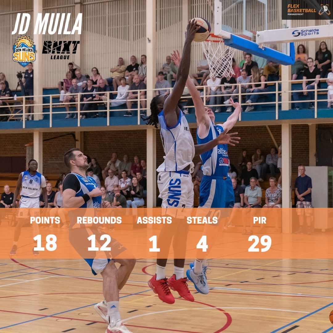 Flex Basketball Management (@flexbball) on Twitter photo A first introduction to the new league by <a href="/JdMuila11/">JD Muila</a> ! Huge double double in a big win vs top <a href="/BnxtLeague/">BNXT League 🇧🇪🇳🇱</a> team <a href="/antwerpgiants/">WINDROSE GIANTS 🅰️</a> 😤🔥 A first introduction to the new league by <a href="/JdMuila11/">JD Muila</a> ! Huge double double in a big win vs top <a href="/BnxtLeague/">BNXT League 🇧🇪🇳🇱</a> team <a href="/antwerpgiants/">WINDROSE GIANTS 🅰️</a> 😤🔥
