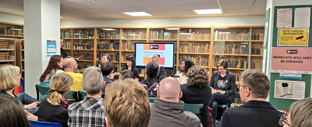 Standing room only at the Myths, Monsters and Magic panel with Claire North, Eliza Chan, A.Y Chao, Jennifer Delaney and Colleen Doughlas <a href="/TBCBedford/">To Be Continued</a>