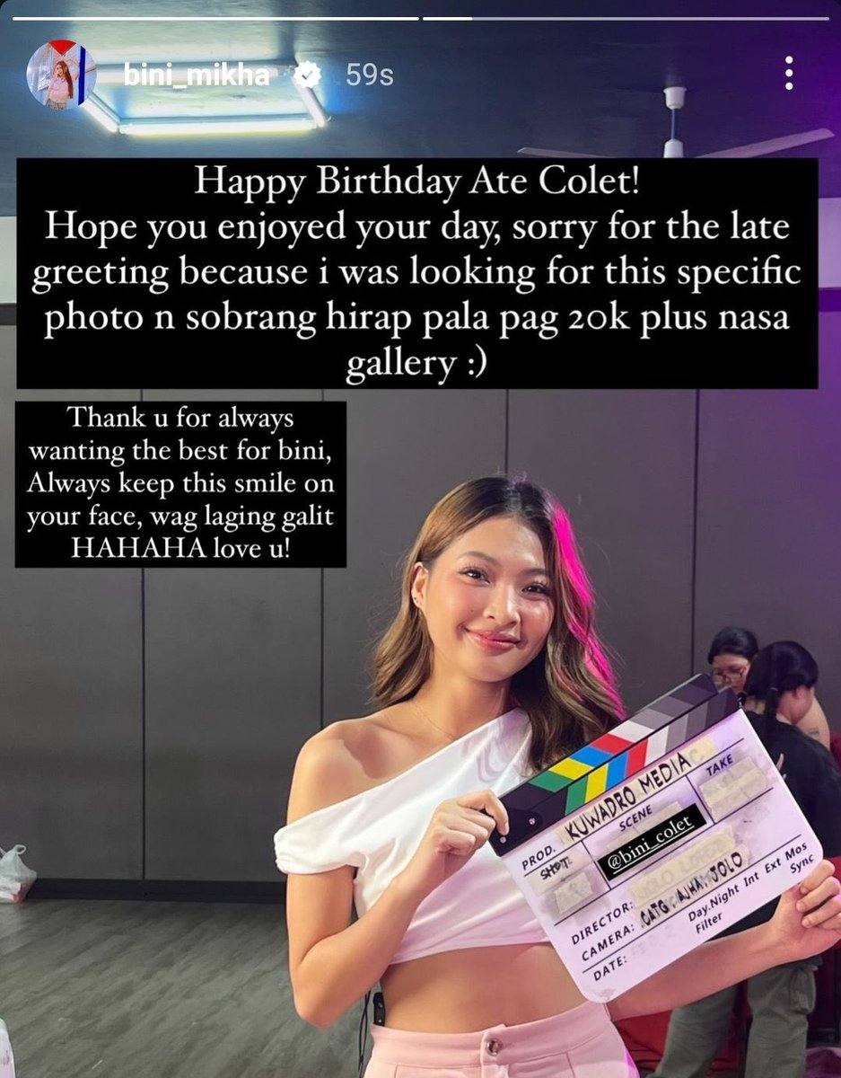 binidyo_'s tweet photo. grabe sobrang wholesome ni mikha??? the way she created an edit for staku’s bday kahit di mahilig sa editing and searched a specific photo for colet’s bday kahit maraming photos sa album niya. it’s always the little things she does that never goes unnoticed 🙁❤️‍🩹 https://t.co/lJ49Xbo3qd