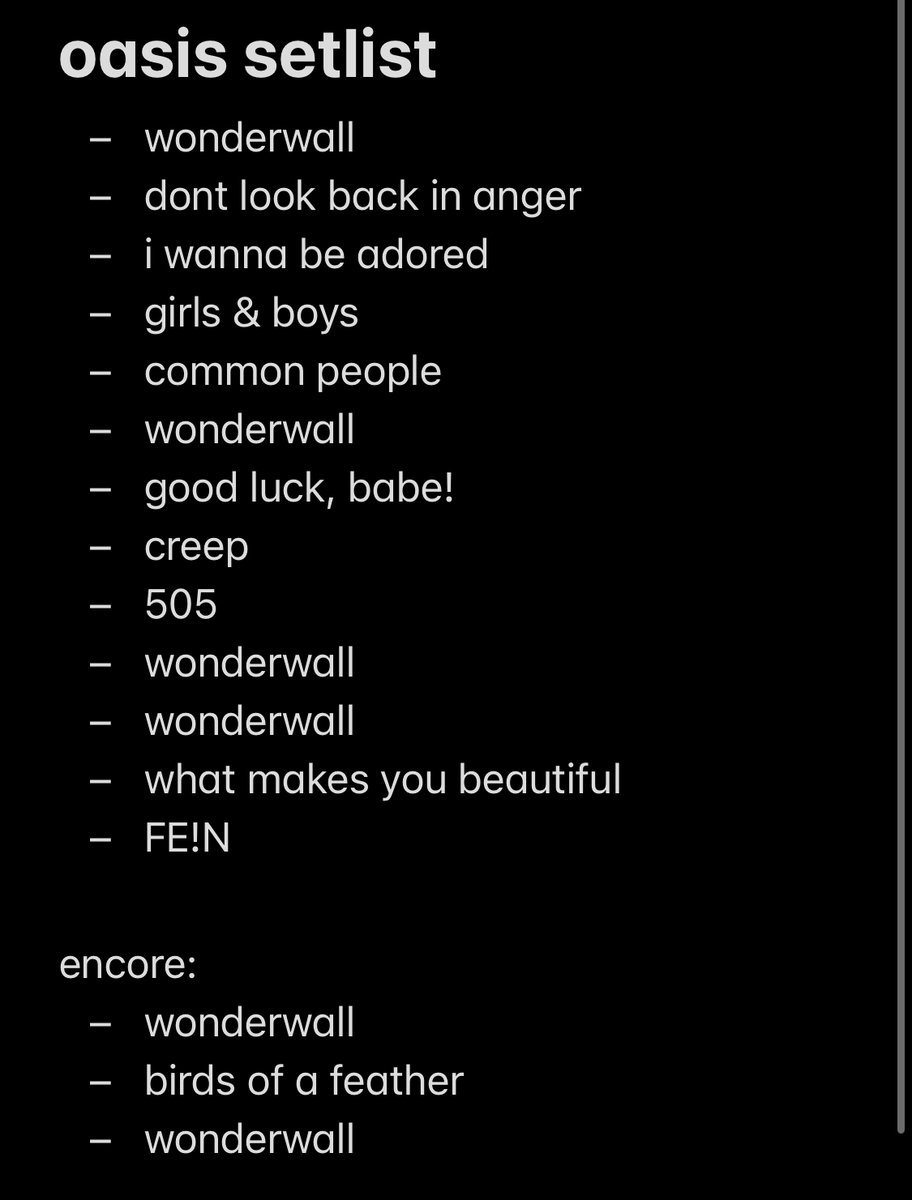 noelle saw oasis tweet media