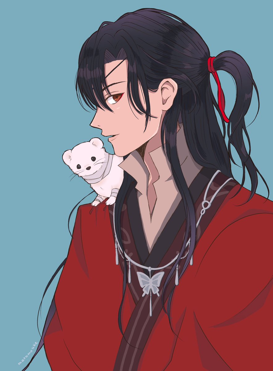 花怜「ハーフアップの城主とオコジョ殿下#天官賜福 #TGCF #花怜 」|まるもうけのイラスト